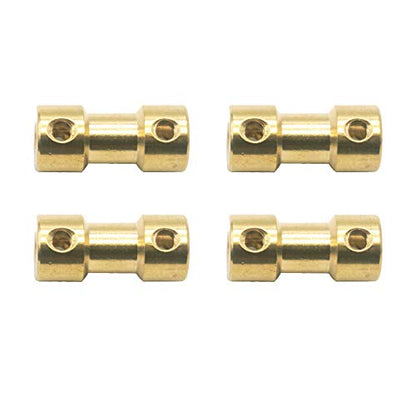6Pack Vgoohobby Brass Motor Shaft Coupling Coupler Connector Sleeve Joint Adapter for RC DIY Airplane Boat Robot (3mm to 5mm) - size: 3mm to 5mm