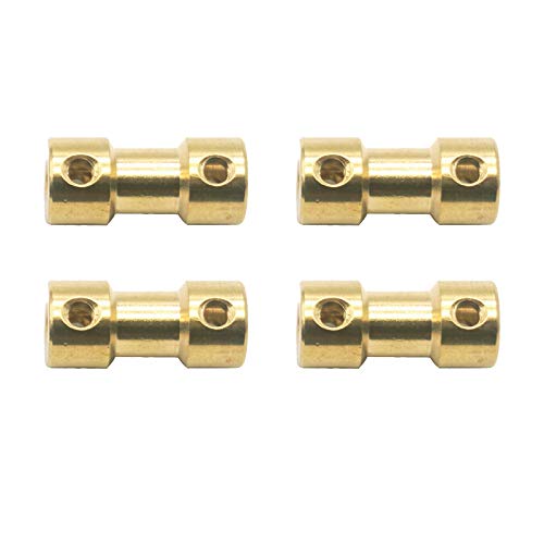 6Pack Vgoohobby Brass Motor Shaft Coupling Coupler Connector Sleeve Joint Adapter for RC DIY Airplane Boat Robot (3mm to 6mm) - size: 3mm to 6mm