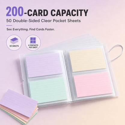 5x7 Large Index Card Holder Organizer - size: 5x7
