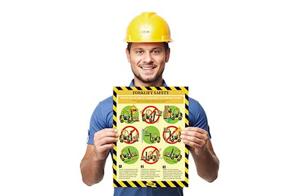 Workplace Safety Poster - Non-Lamintated, 12 x 16" (Forklift) - color: Forklift