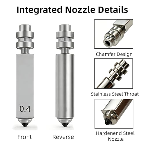 3PK 0.4MM Kobra X Hardened Steel Nozzle for Anycubic Kobra 4 - size: Kobra X - 3-3