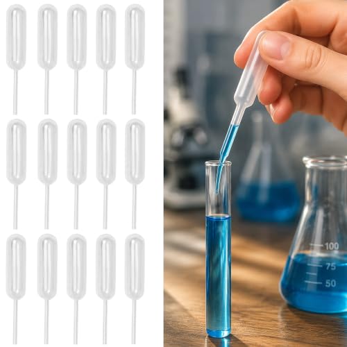 30 Pcs 4ml Plastic Transfer Pipettes, Cupcakes Pipettes Droppers, Clear Liquid Dropper Pipette for Essential Oil Transfer, Science Experiments, Crafting, Cupcakes, Painting, Kitchen Supplies