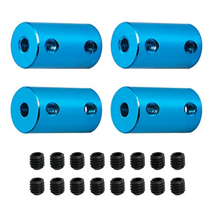 5mm to 7mm Rigid Couplings Set Screw Shaft Stepper Motor, Length 25mm / 1" Motor Coupler Connector Rigid with Screw for 3D Printer, RC Robot, Car Model Shaft, CNC Machine, DIY Encoder 4 Pcs - size: 5mm to 7mm, style: Blue