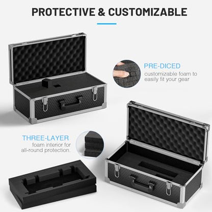 Phenyx Pro Carrying Case with Customizable Pre-Diced Foam Foam PCSE-XL - size: Extra Large (20.4×10.2×7.9 Inch)