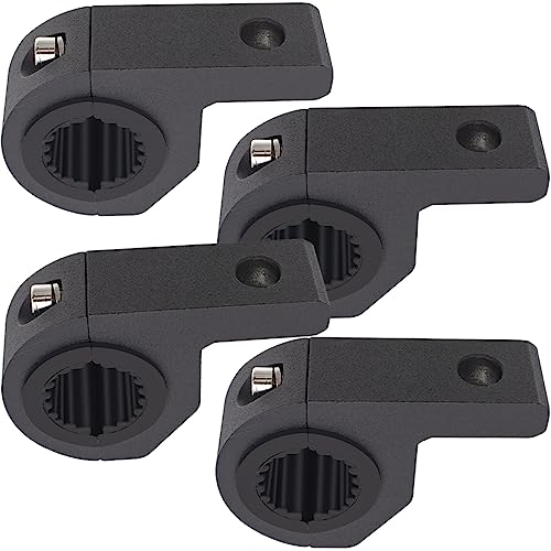 Motorcycle Aluminum Mounting Bracket Kit Tube Clamp 4Pcs 0.75" 1" 1.25" Bullbar Roof Rack Roll Cage Horizontal Bar Clamp Mounting Kit fit for Trucks Car ATV Motorcycle Truck - size: Mini 4PCS
