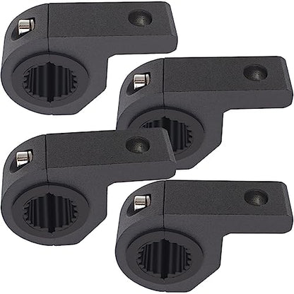 Motorcycle Aluminum Mounting Bracket Kit Tube Clamp 4Pcs 0.75" 1" 1.25" Bullbar Roof Rack Roll Cage Horizontal Bar Clamp Mounting Kit fit for Trucks Car ATV Motorcycle Truck - size: Mini 4PCS