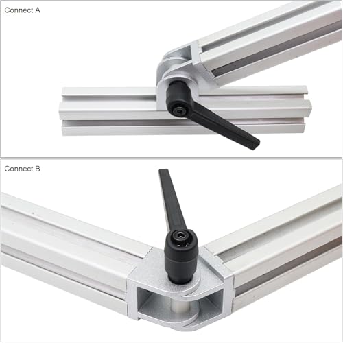 2 Sets 25 Series 10 Series Aluminum Extrusion Pivot Hinge Swivel Degree Angle Bracket with Hardware Accessories Handle for 1010 1020 2525 T Slot Extruded Aluminum Profile - style: 2 sets pivot hinge with m6