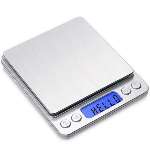 Toprime Digital Gram Scale 500g 0.01g Food Scale Kitchen High Precision