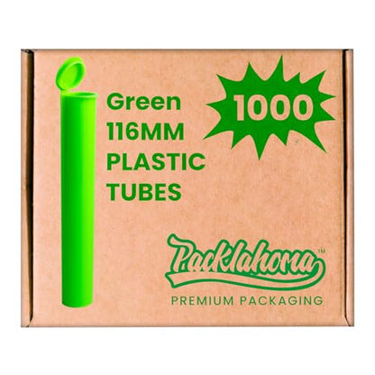 116mm Pop Top Tubes (1000 Qty.) (Green) - color: Green