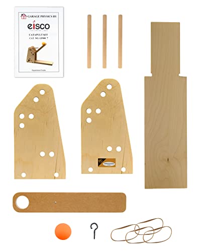 EISCO Catapult Build Kit for Physics and Engineering Instruction - Adjustable Lever Arm with Variable Launch Geometry - Includes Materials and Assembly Guide for Investigating Force and Acceleration