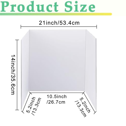 3 pcs Small White Tri-Fold Display Boards, 21 x 14 Inches Corrugated Trifold Poster Boards for School Projects, Science Fairs, Business Presentations and Exhibitions (Pack of 4) - size: 21 x 14 inches (Pack of 4)