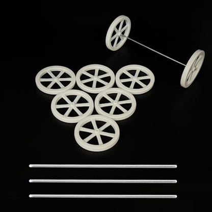 8PCS Model Toy Car Wheel RC Car Wheel Tire with 2mm Dia Shaft for RC Car Truck Robot DIY Model Toy Building Parts (2x44mm White) - style: 2x44mm White