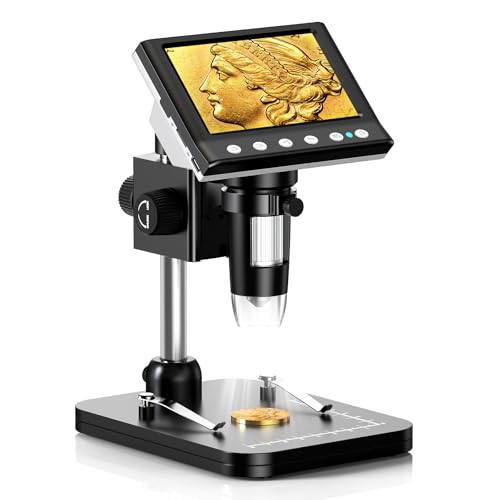 Hayve 4.3'' IPS Coin Microscope 1000X Magnification Digital Microscope - size: 4.3 Inch (No TF Card)
