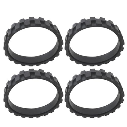 4 Pcs Replacement Rubber Wheel Tires Compatible for i-Robot Roomba 500, 600, 700, 800, 900, e, i, j & S Series Models, Anti-Slip, Great Adhesion and Easy Assembly