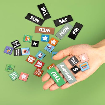 Lesnala Double-Sided Magnetic Calendar Numbers for Refrigerator - color: Multi Color