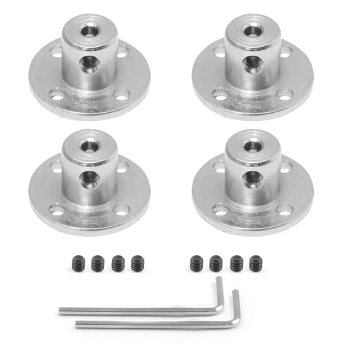 4mm Flange Shaft Coupling, 4 PCS - size: 4mm, style: 4PC