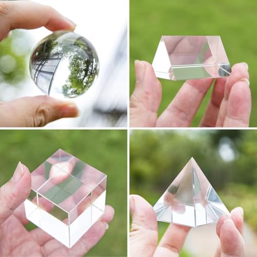 QFkris 4 Pack K9 Optical Crystal Photography Prism Set for Teaching