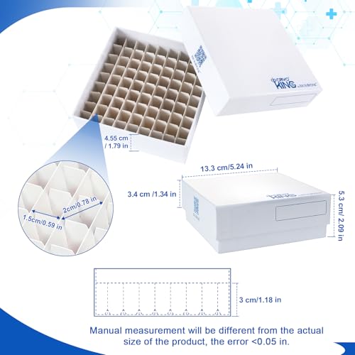 81-well Cryo Boxes, 2 Inch Height Cryoboxes, Case of 20