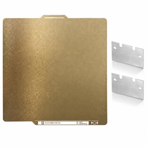 Upgraded Compatible with Bambu Lab X2D X1 X1C P1P P1S P2S A1 PEI Build Plate with Identification Code Double Sides Fine Powder Textured Flexible Removal Spring Steel Sheet, 257x257mm - style: 257x257mm Double Side PEI