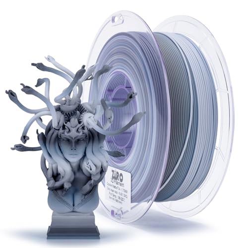 ZIRO PLA Filament 1KG, Matte Rainbow Fast Color Change, Gray Layer Rock - color: Gray Layer Rock (Matte)
