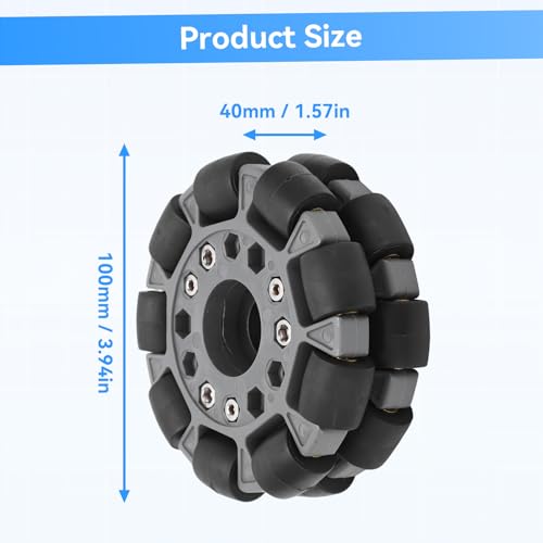 100mm Double Omni Wheel with Circular and Crossed Shaft Coupling
