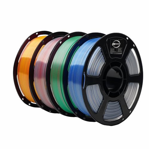 Shinny Dual Color Silk PLA 4KG 1.75mm 3D Printer Filament 4D-3 - color: Pla-(1kg*4 Dual Shiny Rosegold+ Redsilver+bluegreen+bluesilver)