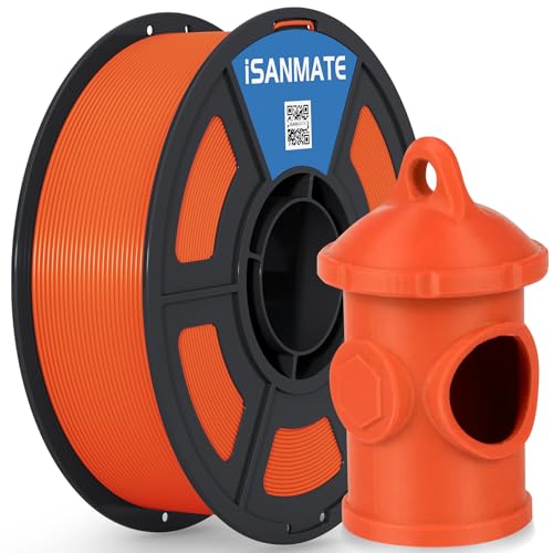 iSANMATE ASA Filament 1.75mm Orange 1KG, UV & Weather Resistant 3D Printer Filament Perfect for Outdoor Functional Parts, Dimensional Accuracy +/- 0.02mm, 1kg Spool (2.2lbs) - color: Orange