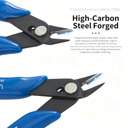 2 Pack Yellow Mini Side Cutting Pliers 5.5in Flush Wire Cutters