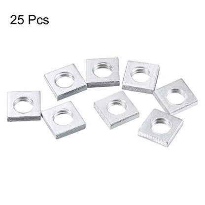 uxcell Square Nuts, M5x8mmx2mm Zinc-Plated Metric Coarse Thread Assortment Kit, 25 Pcs - size: M5x8mmx2mm