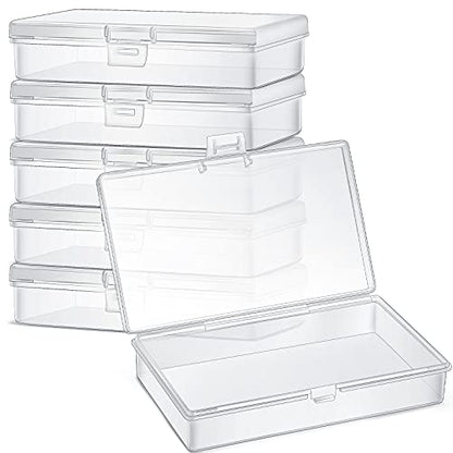 Jetec 6 Pieces Small Clear Plastic Storage Box, 5.2 x 3 x 1.2 Inch - size: 5.2 x 3 x 1.2 Inch