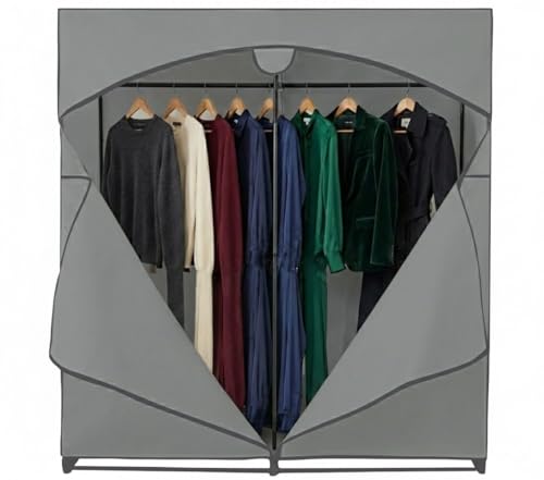 HOLDN’ STORAGE Portable Wardrobe Closet, 65 LBs Large Capacity - color: Dark Gray, size: Large