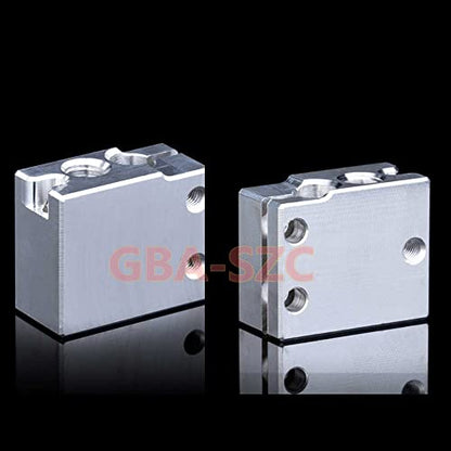 2PCS Volcano Heater Block,Precision Aluminum PT100 Volcano Heating Block with Silicone Sock,for Sidewinder X1 X2,Volcano Hotend, Nozzles, Prusa i3, FLSUN SR - color: Heatblock-Volcano 2PCS