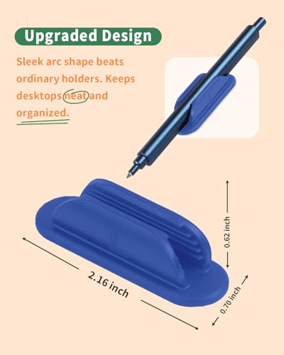 Tiizze Silicone Adhesive Pencil Holders for Classroom & Desk, 10 Pack, Blue - color: Blue