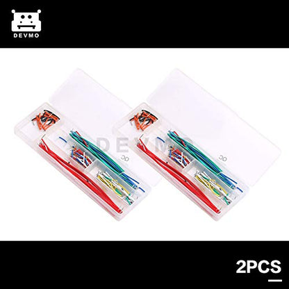 DEVMO 140pcs/box U Shape Solderless Breadboard Jumper Cable Wire Kit Box Compatible with DIY Shield Ar-duino and Raspberry Pi