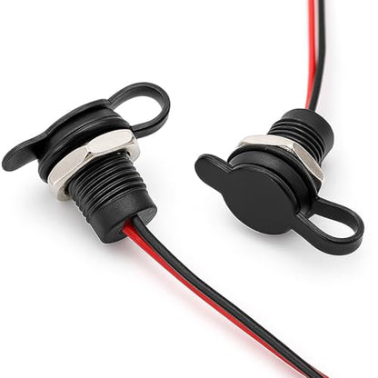 Gebildet 10pcs Type-C Female Chassis 2 Pin Wire 24AWG Waterproof Jack Connectors 3A USB C Pigtail Cable Extension Socket Plug - style: Type-C Female