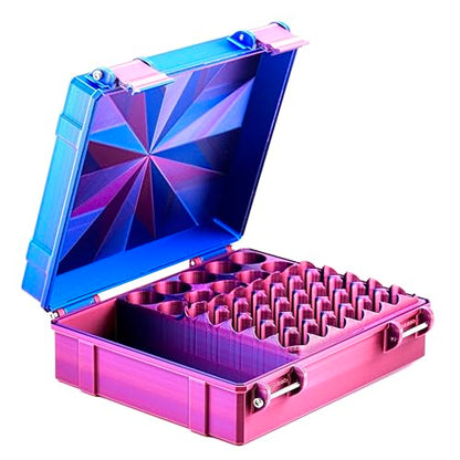 Vial Guard Storage Hard Case for 3ml, 5ml, 10ml, 30ml Vials, Secure Holder Multiple Sizes (Metalic, Pro Max 35x3ml 10x10ml) - size: Pro Max 35x3ml 10x10ml