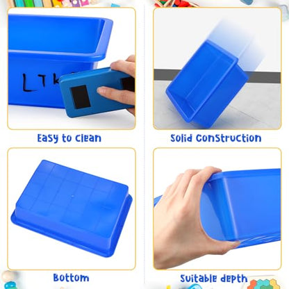 Hoteam 10 Pack Flat Bins Paper Trays,Blue,13.78 X 9.84 X 3.15 Inch - color: Blue, size: 13.78 x 9.84 x 3.15 Inch