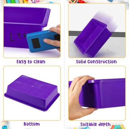 Hoteam 10 Pack Flat Bins Paper Trays,Purple,13.78 X 9.84 X 3.15 Inch - color: Purple, size: 13.78 x 9.84 x 3.15 Inch