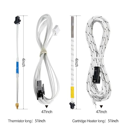 5Aplusreprap Ender 3 M3 Stud Thermistor Replacement for Creality Ender 3V2 - size: M3 stud thermistor