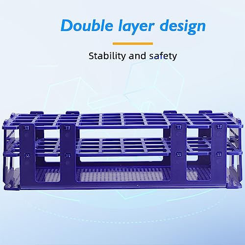 Test Tube Rack - 5pcs Plastic Test Tube Holder,40 Holes Lab Test Tube Rack,Detachable Tube Rack,20mm Large Centrifuge Tube Rack
