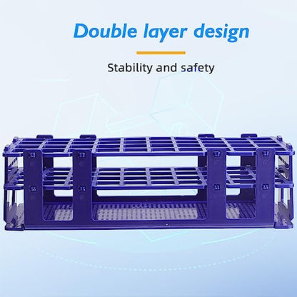 Test Tube Rack - 5pcs Plastic Test Tube Holder,40 Holes Lab Test Tube Rack,Detachable Tube Rack,20mm Large Centrifuge Tube Rack