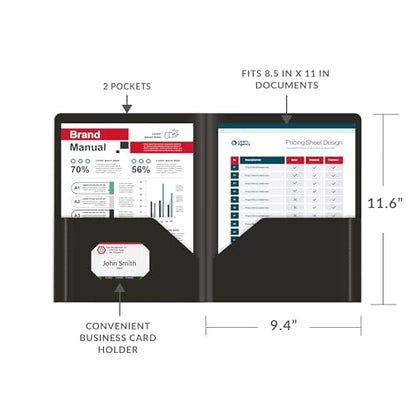 C-Line Heavyweight Two-Pocket Poly Portfolio, Black, 36/Case (33951) - color: Black, size: 25-Pack