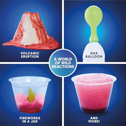 Discovery™ Super Reactions Science Kit – 66 Experiments STEM Lab for Kids| Includes Chemistry Tools, Volcano Mold, Slime, Reactions & Explosions|Educational Learning Toy|DIY Activity Set Gift| Ages 8+