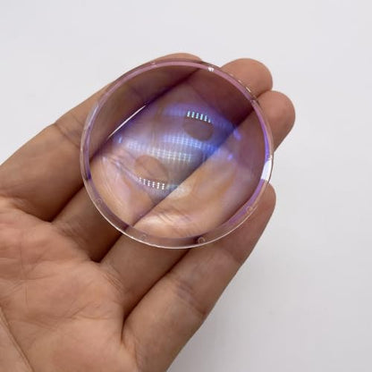 Double Convex Lens - 70mm Diameter, 145mm Focal Length, Optical biconvex Lens for Physics Experiments, Photography, Magnifying, and DIY Projects - Pack of 1pcs (69.8mm x H10.8mm x F145) - size: 69.8mm x H10.8mm x F145