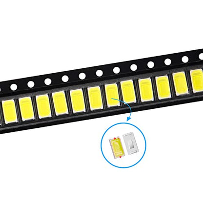 200pcs 5730 (5630) White SMD LED Diode Lights Chips (5.7mm x 3.0mm DC 3V 150mA 0.5W 50-55LM) Super Bright Lighting Bulb Lamps Electronics Components Indicator Light Emitting Diodes - size: 5730/5630 White