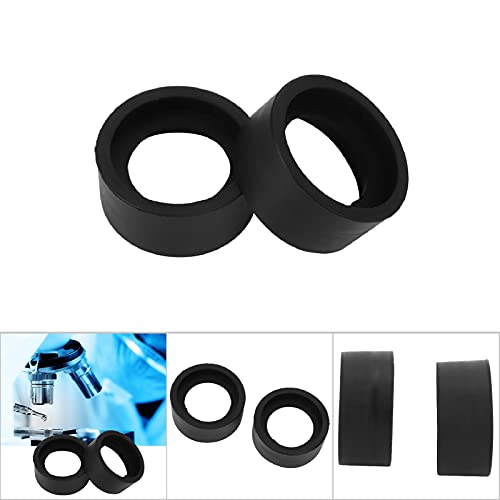 Oumefar 2Pcs 36mm Microscope Eyepiece Covers Rubber Eyepiece Cover Accessory Guards Eyeshields Telescope Protector Rubber Eyecups for Stereo Microscope, for Lab Educational(KP-H2 Flat Angle)