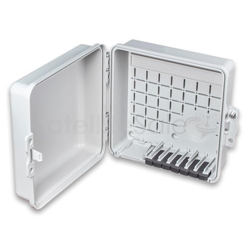 SatelliteSale Weatherproof Junction Box Heavy Duty Enclosure 9x9x4 Inches UV-Rated Thermoplastic Alloy Made in USA - size: 9"×9"×4"