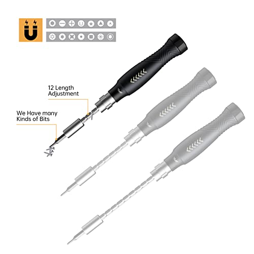 JAKEMY Professional Screwdriver Set for Electronics Repair, Computer Screwdriver Kit with 126 Magnetic Precision Bit Set and Opening Tool Kit for Laptop, MacBook, iPhone, Tablet, Watch, Modding, DIY - color: Jm8183 - 145 in 1 Portable