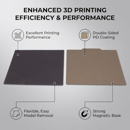 220x240mm Magnetic PEI Build Plate Double Sided Flexible for 3D Printer Spring Steel Print Surface