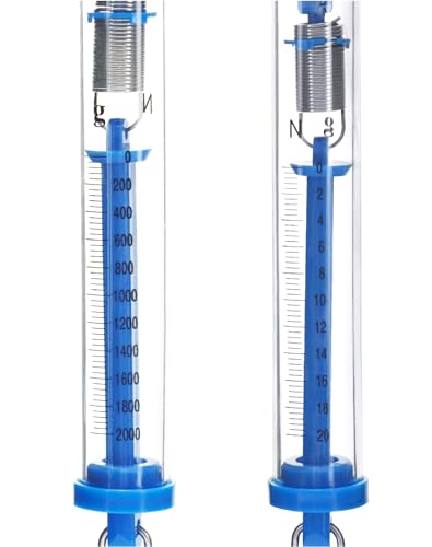 QWORK Spring Scale, 10 Pack 20N Transparent Spring Balance Hanging Tube Spring Scale